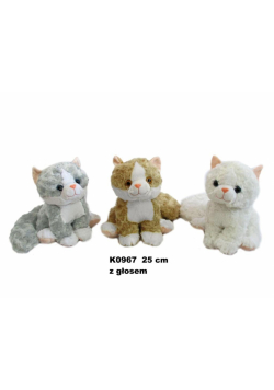 Kot z głosem 25cm MIX