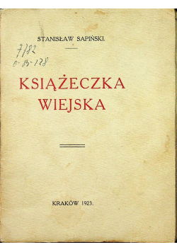 Książeczka wiejska 1923r