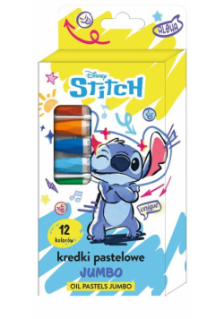 Kredki pastelowe Jumbo 12 kolorów Stitch