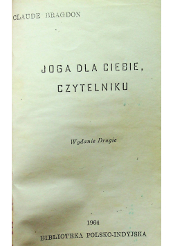 Joga dla Ciebie czytelniku