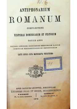 Antiphonarium Romanum 1879 r.