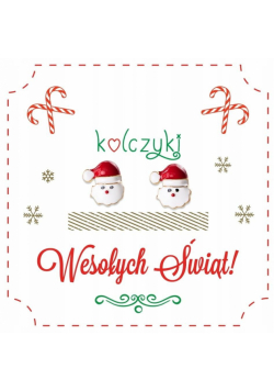 Kolczyki świąteczne na prezent Santa