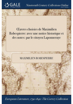 Œuvres choisies de Maximilien Robespierre