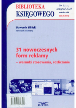 31 nowoczesnych form reklamy - warunki stosowania, rozliczanie