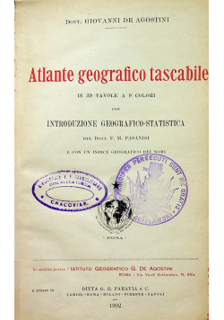 Atlante geografico tascabile 1902 r.