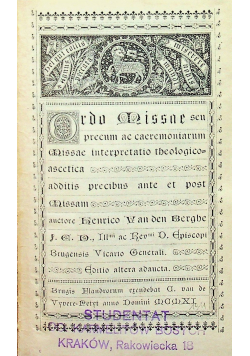 Ordo Missae 1911 r.