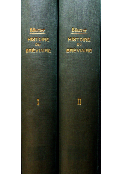 Historie du Breviaire Tom I i II 1905 r.