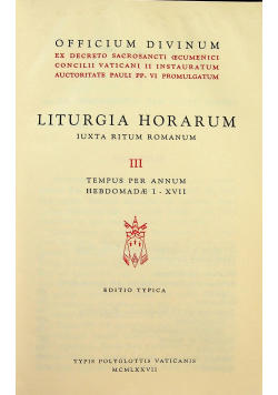 Liturgia Horarum  Część III