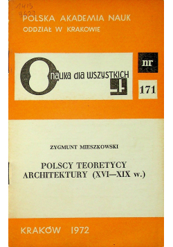 Polscy teoretycy architektury XVI XIX w