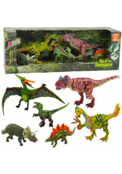 Zestaw figurek Dinozaury ruchome nogi paszcze 6szt