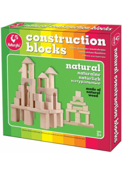 Klocki drewniane konstrukcyjne naturalne 28 szt.