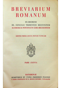 Breviarium Romanum Pars Aestiva