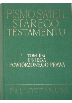 Pismo Święte Starego Testamentu Tom II Część 3