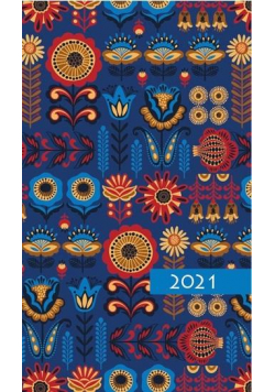 Kalendarz 2021 Tygodniowy Kolorowy ornament