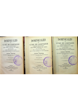 Dominicales du cure de campagne 3 tomy 1899 r