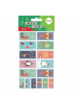 Naklejki Xmas stamp 10x20cm HAPPY COLOR