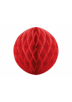 Kula bibułowa czerwony 30cm