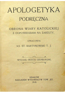 Apologetyka podręczna 1918 r.