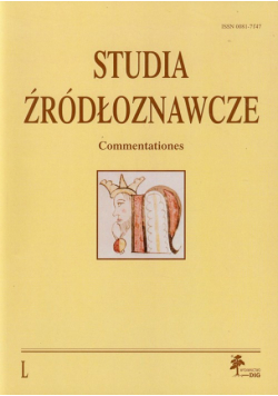 Studia Źródłoznawcze Commentationes