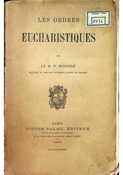 Les Ordres Eucharistiques 1868 r.