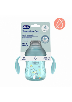 Kubek treningowy z miękkim ustnik 200ml turkus 4m+