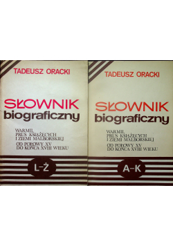 Słownik biograficzny 2 tomy