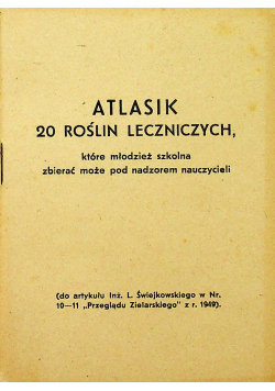 Atlasik 20 roślin leczniczych 1949 r