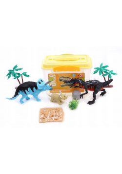 Zestaw dinozaurów w pudełku