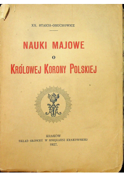 Nauki Majowe o Królowej Korony Polskiej 1927r wersja kieszonkowa