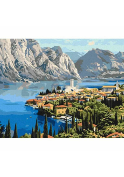 Malowanie po numerach - Miasto nad morzem 40x50cm