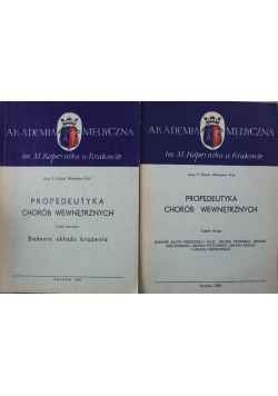 Propedeutyka chorób wewnętrznych Tom I i II