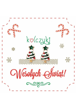 Kolczyki świąteczne na prezent Choinki
