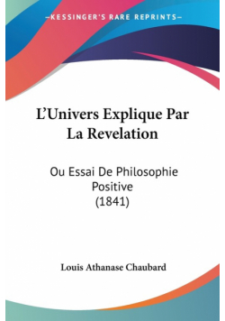 L'Univers Explique Par La Revelation