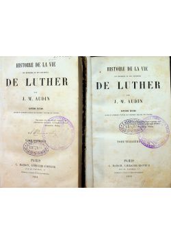 Histoire de la vie de Luther Tom 1 i 3 1856 r.