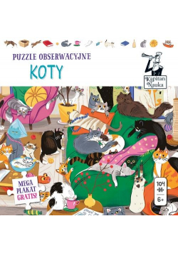 Kapitan Nauka Puzzle obserwacyjne. Koty 6+