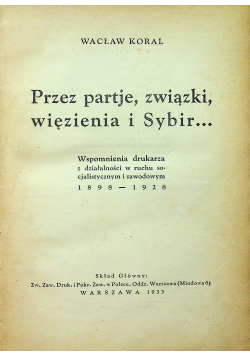 Przez partje związki więzienia i Sybir 1933 r