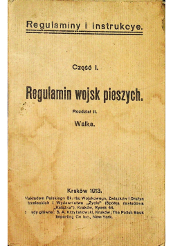 Regulamin wojsk pieszych 1913 r