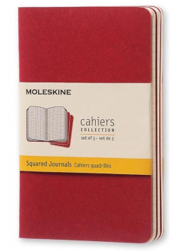 Zestaw 3 zeszytów Cahier Journals 9x14 kratka