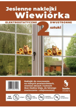 Naklejki jesienne Wiewiórka 2szt