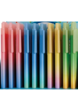 Długopis pstrykany Raibow 0,5mm niebieski 4szt mix