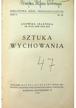 Sztuka Wychowania  1930 r.