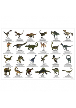 Podkład oklejany edukacyjny dinozaury DERFORM