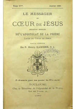 Le messager du Coeur de Jesus Tom 37 1880 r.