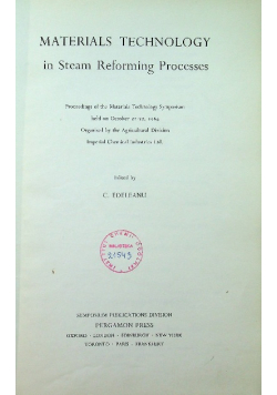 Materials technology in Steam Reforming Processes