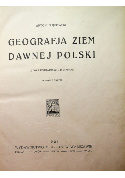 Geografja Ziem Dawnej Polski 1921 r