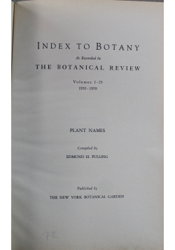 Index to Botany