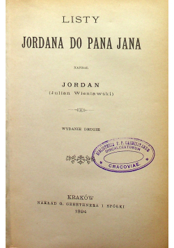 Listy Jordana do Pana Jana 1894 r.
