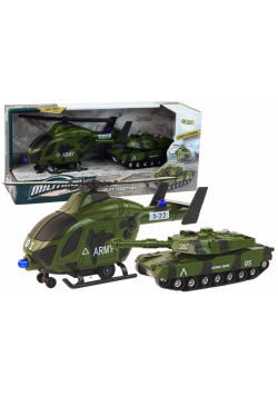 Zestaw militarny czołg helikopter wojskowy dźwięk