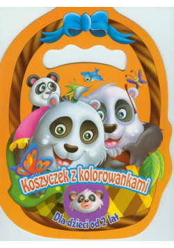 Koszyczek z kolorowankami - Pandy