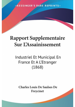Rapport Supplementaire Sur L'Assainissement